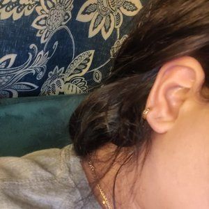 Solid pur 21k gold earrings